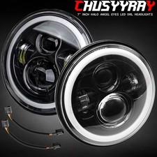 7'' LED Headlights Halo Angel Eye For Mazda MX5 Mk1 Miata Eunos Roadster