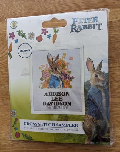 Peter rabbit birth sampler - rabbit, ~
