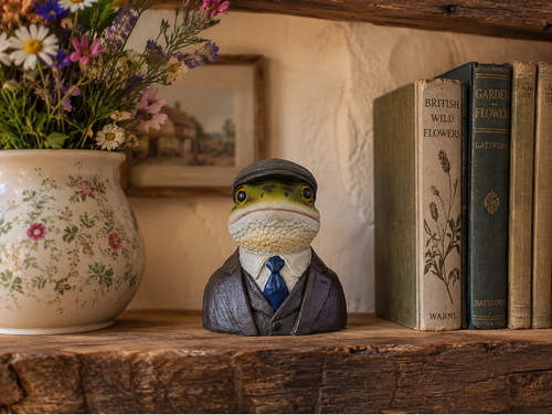 Gentleman toad bust ornament - bust,