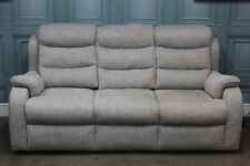 PARKER KNOLL MICHIGAN STATIC 3 SEATER SOFA IN WILLOW PEBBLE FABRIC. RRP £2629.
