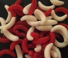 Artificial Maggots Soft Imitation Bait Grub Lure Fake Carp Hair Rigs Chod Red UK