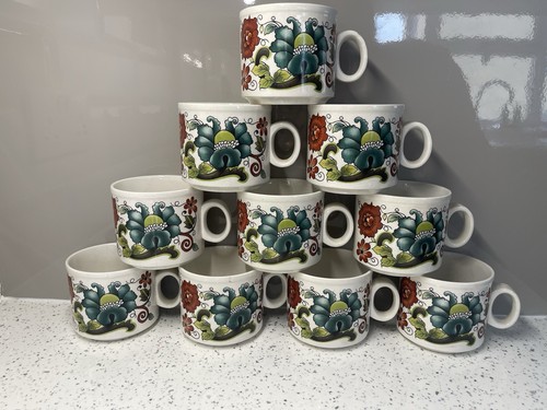 Vintage indiana floral cups - vintage,