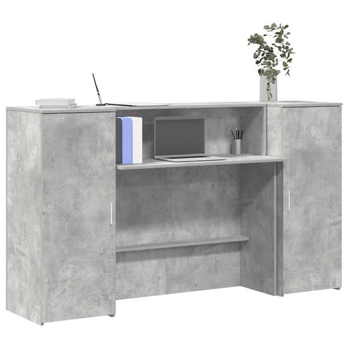 Reception desk concrete grey - concrete,