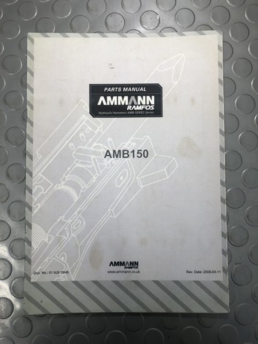 Ammann ramfos parts manual - parts,