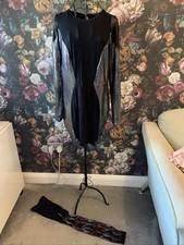 Adult Fancy Dress Size 16 Hippie ) Hippy 1970s Disco Lady Metallic