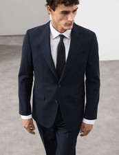 Marks & Spencer Mens Navy Wool