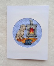 Handmade cross stitch card - handmade,