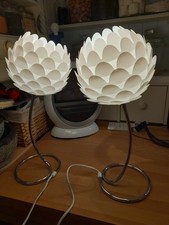 Two white artichoke shaped