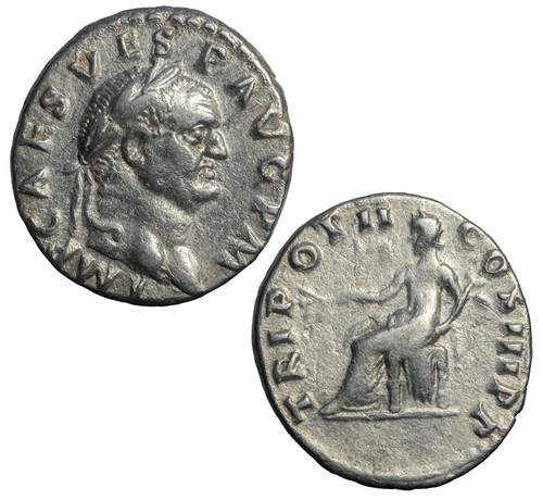 Roman silver denarius - , of
