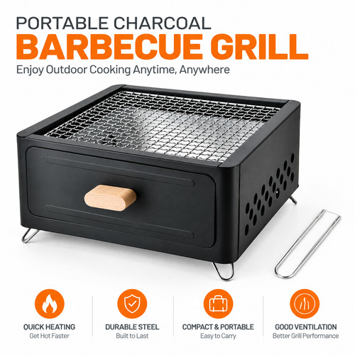 Portable charcoal bbq - portable,