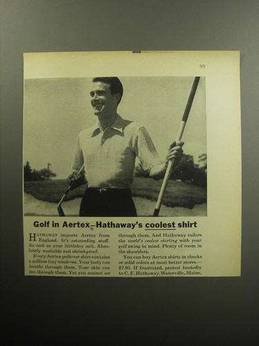 1957 hathaway aertex shirt - hathaway,