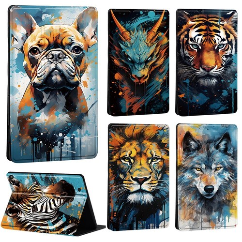Printed leather case stand - printed,