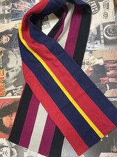 Vintage 1960s Lynwood Wool Striped College Scarf Mod Scooter Multi Coloured