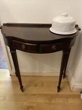 Mahogany Demi Lune Side Table Vintage 1900s Antique Rare Germany Dove Tail