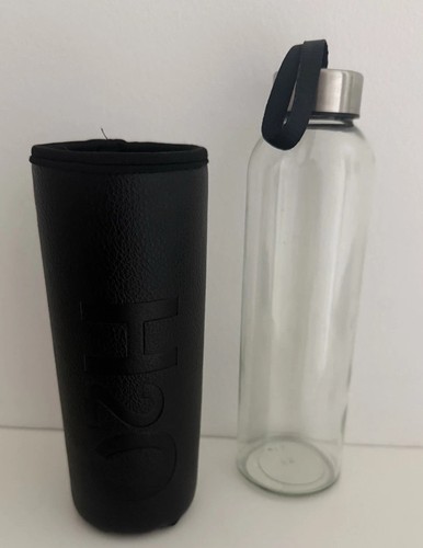 H20 sleeved glass flask - h20, flask/glass