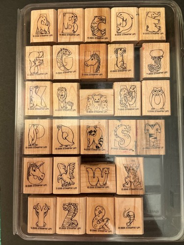 Stampin animal alphabet - "animal, alphabet"