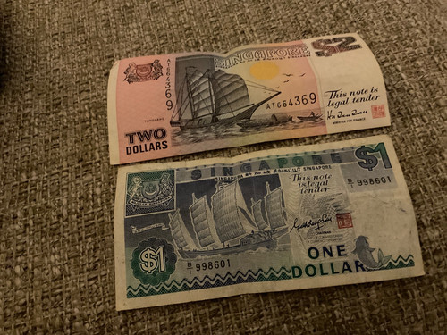 Vintage singapore bank notes - vintage,