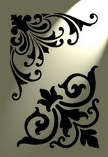 2 designs Stencil Corner