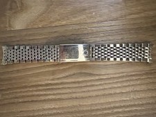 Omega 14ct gold plated and steel beads of rice bracelt