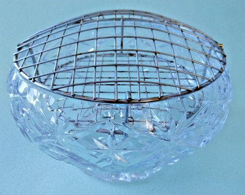 Vintage cut glass rose posy - rose,