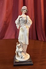 Giuseppe Armani Florence 'Priscilla' Lady with Dogs Figurine 0690F   Rare 1994