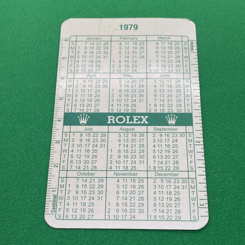 Rolex vintage calendar - rolex, card