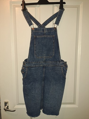 Ladies blue pinafore dress f - blue,