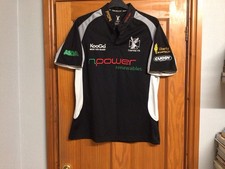 Kooga Men’s Ospreys Short Sleeve Black (NPOWER) Rugby Shirt Size Large GC Used