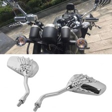 Chrome Motorcycle Skull Hand