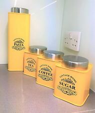 Kitchen Essentials Tea, Coffee,Sugar,Cutlery Set,Clock Accessories - YELLOW