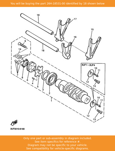 Yamaha bar shift fork - yamaha,