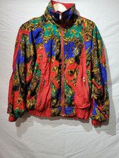 Clipper Bay Vintage lightweight retro bomber Jacket multicolor baroque Art Size