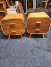 Pair of Made.com Walnut And Oak Fonteyn Bedside Tables - Read Description