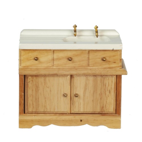Light oak sink unit dolls - unit,