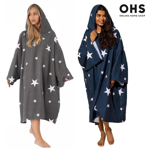 Star poncho towel hooded - star,
