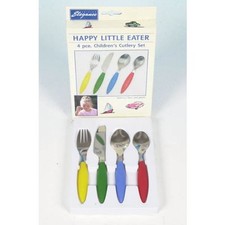 Childrens Coloured 4pc Cutlery