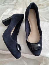 M&S Navy Suede Feel Court