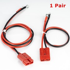 2xPlug Lead to Lug M8 Terminal For Anderson Battery Charging Connector Cable 50A