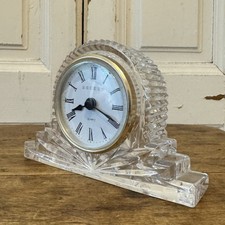 Vintage Cut Glass Mantel Clock Select Untested As Found