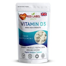 Vitamin D3 4000IU High Strength Tablets for Immune Support, Bones, Skin