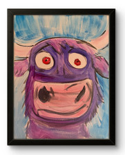 Bold Colorful Abstract Purple