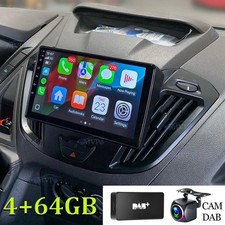 DAB+ 4+64GB For Ford Transit Custom Carplay Android14 Car Stereo Radio Head Unit