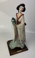 BELCARI Oriental Geisha Girl Lady Figurine - Vintage Made In Italy 36cm Tall