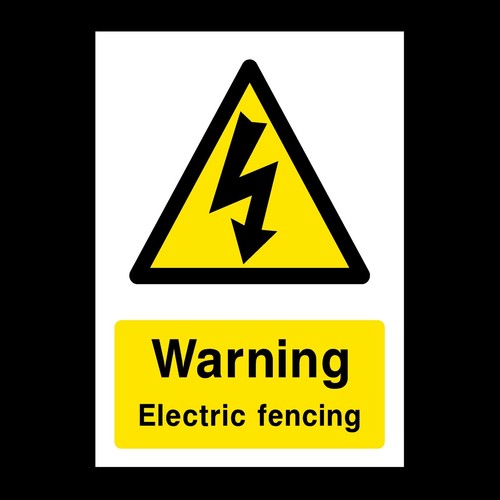 Warning electric fence rigid - fence,