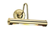09-122 12 inch Polished Brass Swan Neck Picture Light
