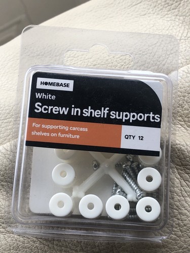 Shelf supports white 12pcs - shelf,