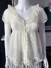 Vintage Cream Lace Babydoll