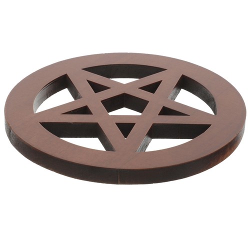 Wooden pentacle altar pendant - pentacle,