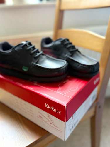 Kickers black leather lace - kickers,