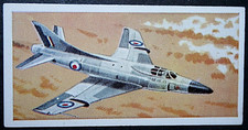 SUPERMARINE SWIFT  RAF Cold War  Jet Fighter  Vintage 1960's Card  JE09M